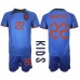 Billige Nederland Denzel Dumfries #22 Bortetrøye Barn VM 2022 Kortermet (+ korte bukser)
